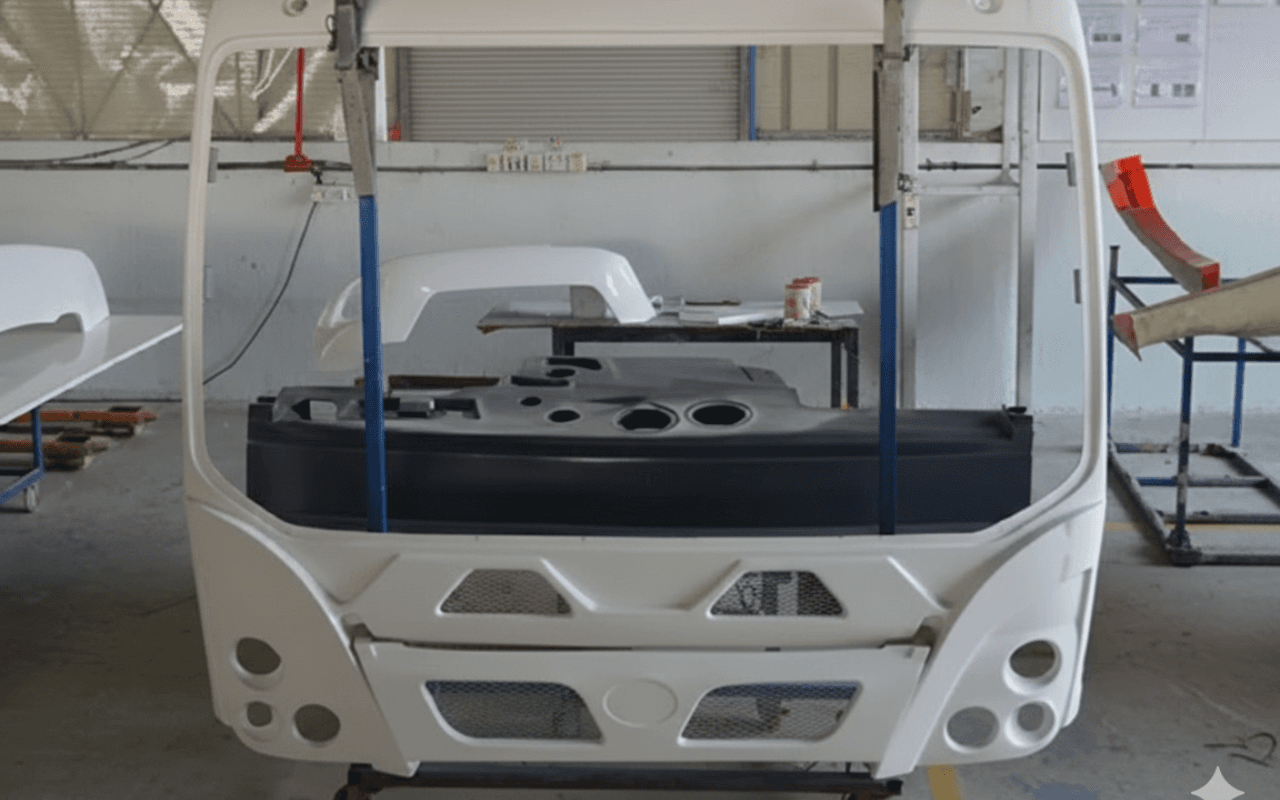 Lightweight and robust bumpers, front cowls, and body panels.